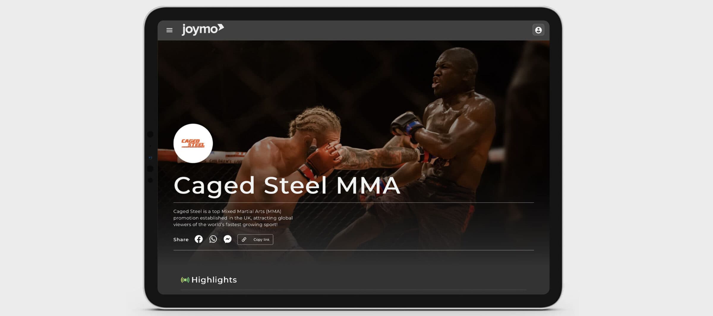 Caged steel ott