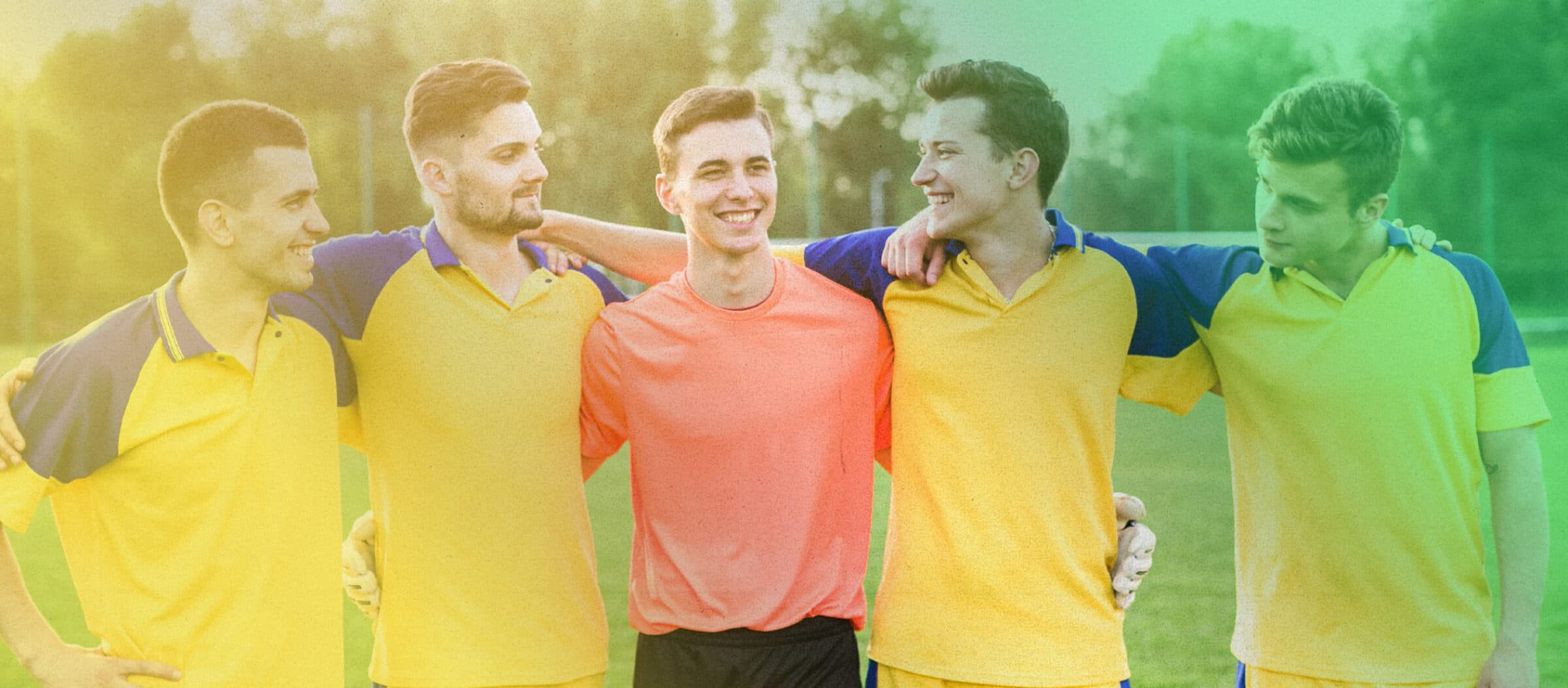 Happy football team