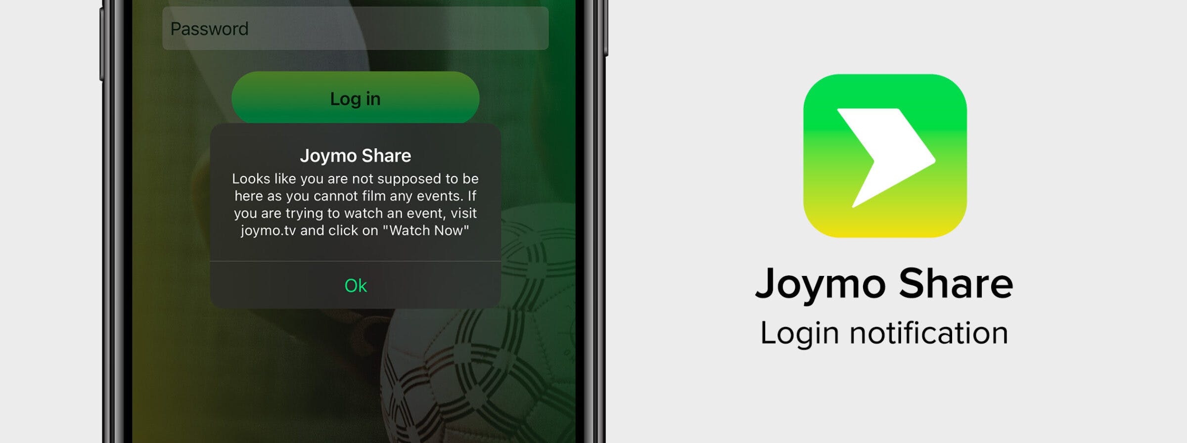 Joymo share login notification 2