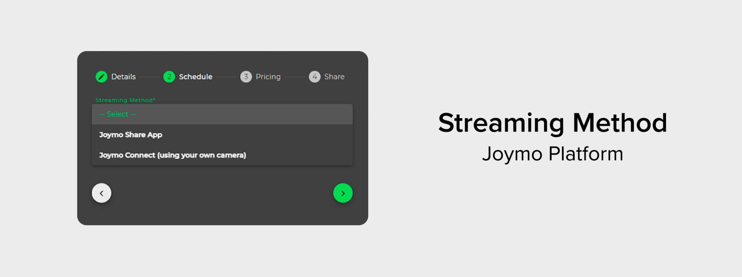 Joymo streaming method 2